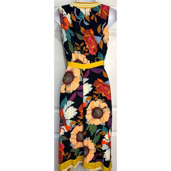 Anthropologie Maeve Botanica Floral Faux Wrap Dress~Size 2 - Picture 6 of 9
